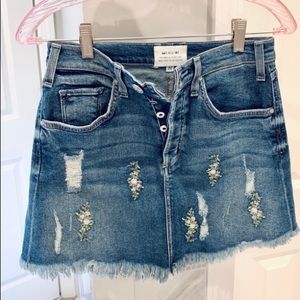 🤍 NWOT McGuire Jeans Izabel floral denim skirt